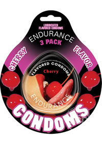 Cherry Endurance Condom 3pk(individual)