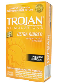 Trojan Ultra Ribbed 12pk