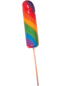Rainbow Jumbo Cock Pops 6/disp