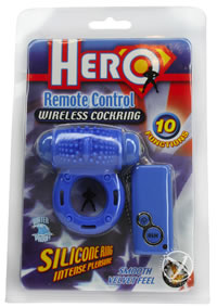 Hero Remote Control Cockring - Blue