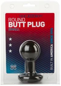 Round Butt Plug Small Black (disc)