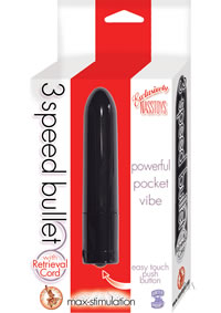3 Speed Bullet With Cord Black