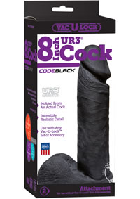 Vac U Lock Codeblack Ur3 Realist Cock 8`
