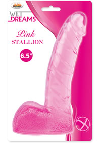 Wet Dreams Pink Stallion Dildo W/balls