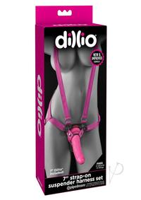 Dillio 7 Strap On Suspender Set Pink