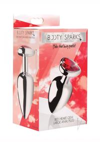 Booty Sparks Red Heart Anal Plug Lg