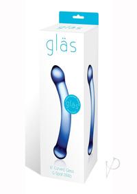 Curved Glass G-spot Dildo Blue 6