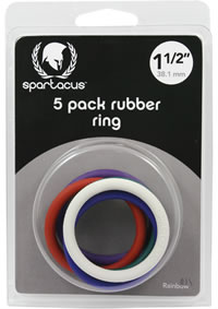Rainbow Rubber C Ring 5 Pack - 1 1/2