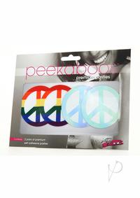 Peekaboo Pride Peace Signs Rainbow