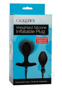 Weighted Silicone Inflatable Plug Black