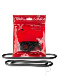 Xplay Silicone Thin Wrap Ring 3pk Black