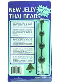 Jelly Thai Anal Beads Black