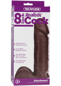 Vac U Lock 8 Realistic Black Cock