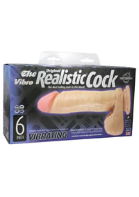 Realistic Cock Vibrat 6 White