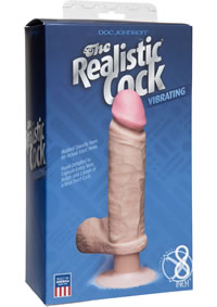 Realistic Cock Vibrat 8 White