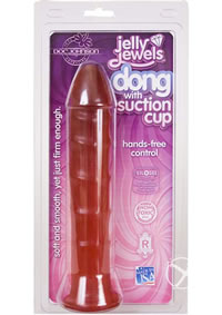 Jelly Jewel Dong W/suct Cup Ruby