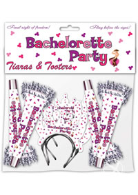 Bachelorette Tiara and Tooters 8/pk(disc)