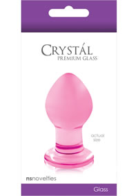 Crystal Glass Plug Small Pink