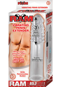 Ram Vibrating Penis Extender Clear