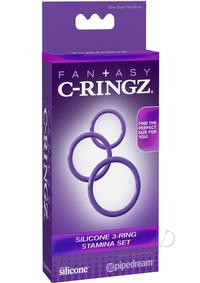 Fcr Silicone 3 Rings Stamina Set Purple