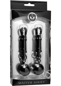 Ms Black Bomber Nip Clamps W/ball Weight