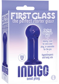 First Glass Indigo Anal Plug