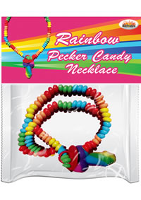 Rainbow Cock Stretchy Candy Necklace
