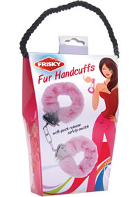 Frisky Pink Fur Handcuff Caught In Candy