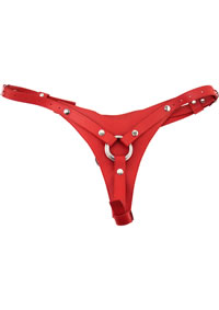 Rouge Female Dildo Harness Red