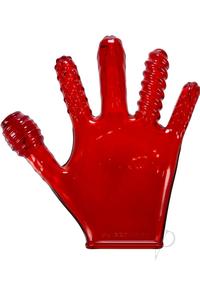 Finger Fuck Glove Clear Red