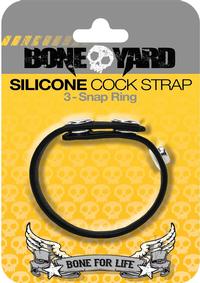 Boneyard Silicone Cock Strap Black