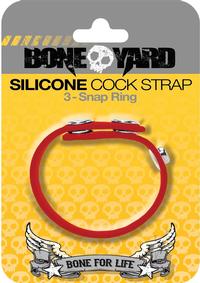 Boneyard Silicone Cock Strap Red