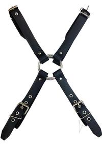 Rouge Rubber Chest Harness Blk Xl(disc)