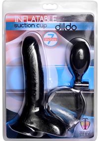 Trinity V Inflate Suction Cup Dildo Blk