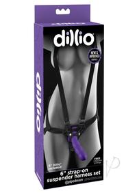 Dillio 6 Strap On Suspender Set Purple