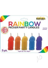Pecker Party Candles Asst Color 5pk