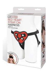 Lux F Heart Strap On Red