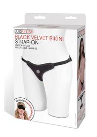 Lux F Velvet Bikini Strap On Black