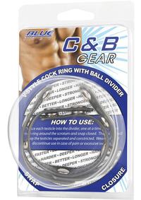 Cb Gear V-style Cockring W/ball Divider