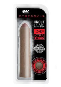 Cyberskin 3 Xtra Thick Uncut Ext Dark