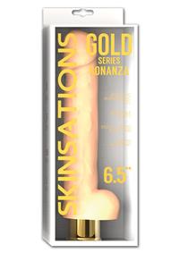Skinsations Gold Bonanza 6.5 Vibe Dildo