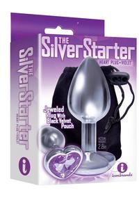 The 9 Silver Starter Heart Plug Violet