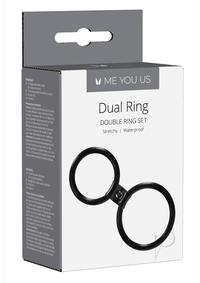 Myu Dual Ring Cock Ring Black Os
