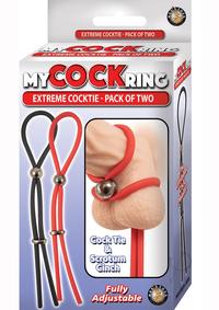 My Cockring Extreme Cocktie Blk/red 2/pk