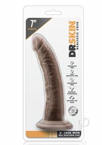 Dr Skin Cock W/suction 7 Chocolate