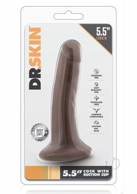 Dr Skin Cock W/suction 5.5 Chocolate