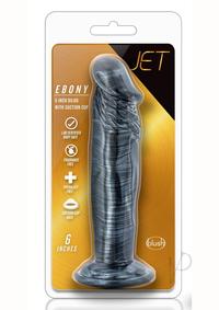 Jet Ebony Dildo 6 Carbon Matallic Black