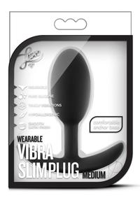 Luxe Wearable Vibra Slim Plug Med Blk