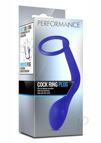 Performance Cock Ring Plug Indigo