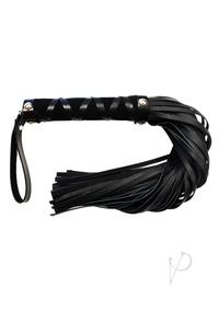 Rouge Short Leather Flogger W/studs Blk